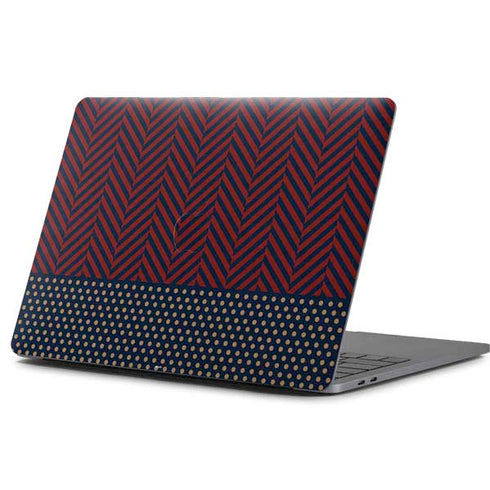 Blocked Polka Dot Chevron Apple MacBook Pro 13-inch Skin
