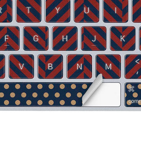 Blocked Polka Dot Chevron Magic Keyboard Skin