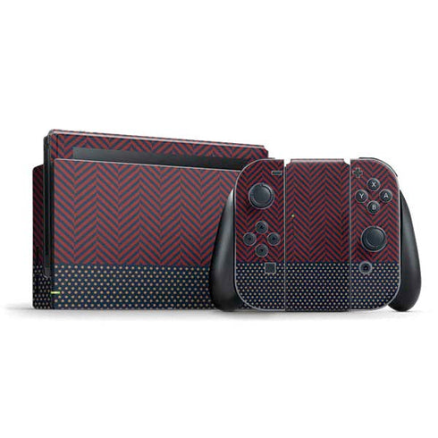 Blocked Polka Dot Chevron Nintendo Switch Bundle Skin