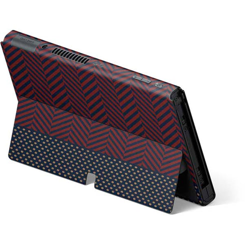 Blocked Polka Dot Chevron Nintendo Switch OLED (2021) Skin