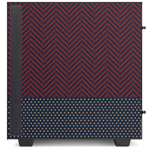 Blocked Polka Dot Chevron NZXT H510 Compact ATX Mid-Tower Case Skin