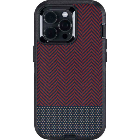 Blocked Polka Dot Chevron Otterbox Defender iPhone Skin