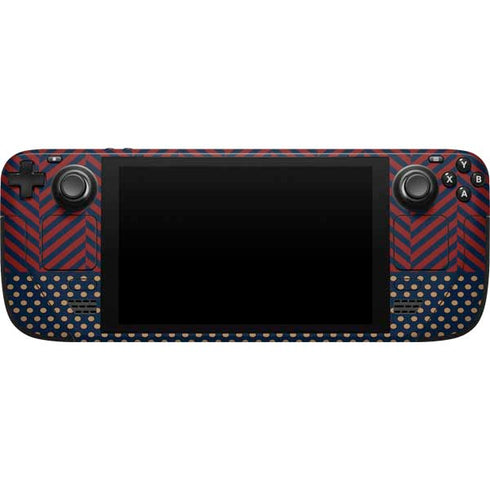 Blocked Polka Dot Chevron Steam Deck Handheld Gaming Computer Skin