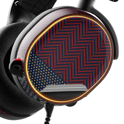 Blocked Polka Dot Chevron SteelSeries Arctis 5 Skin