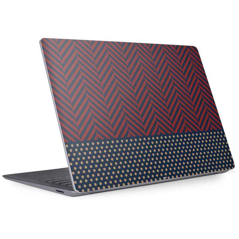 Blocked Polka Dot Chevron Surface Laptop 3 13.5in Skin