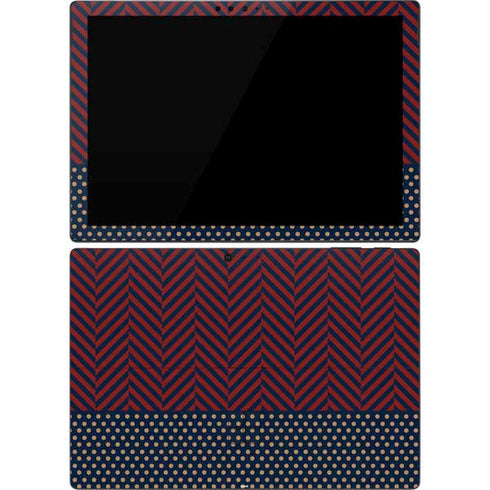 Blocked Polka Dot Chevron Surface Pro 7 Skin