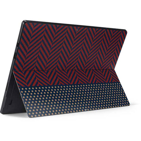 Blocked Polka Dot Chevron Surface Pro 7 Skin