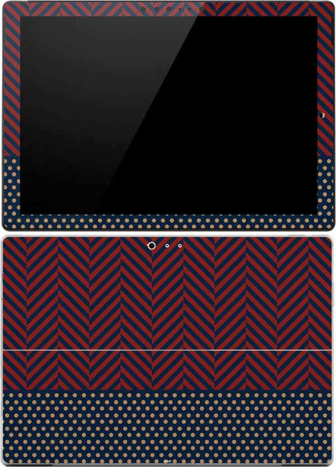 Blocked Polka Dot Chevron Surface Pro (2017) Skin