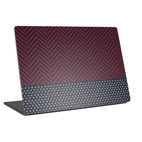 Blocked Polka Dot Chevron Universal Laptop 14in (11.4 x 8.2in) Skin