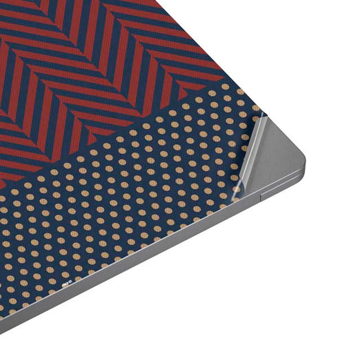 Blocked Polka Dot Chevron Universal Laptop 16in (13 x 9.4in) Skin