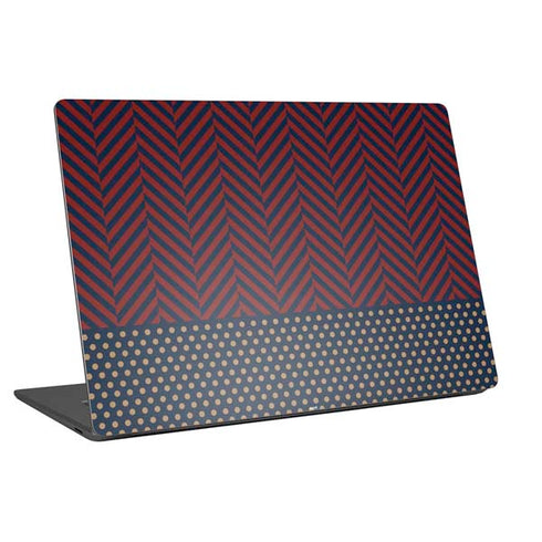 Blocked Polka Dot Chevron Universal Laptop 18in (14.6 x 10.6in) Skin