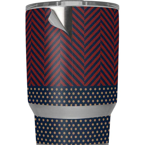 Blocked Polka Dot Chevron Yeti 20oz Tumbler Skin