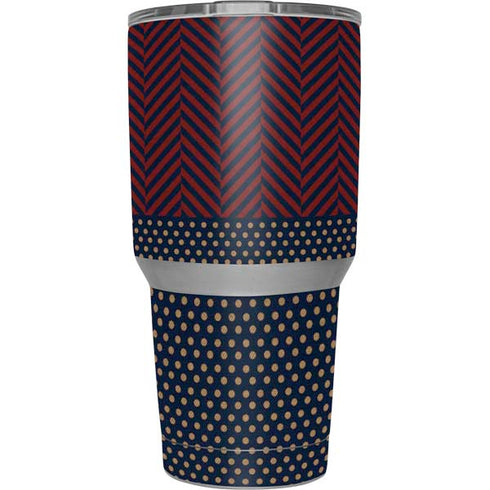 Blocked Polka Dot Chevron Yeti 30oz Rambler Tumbler Skin