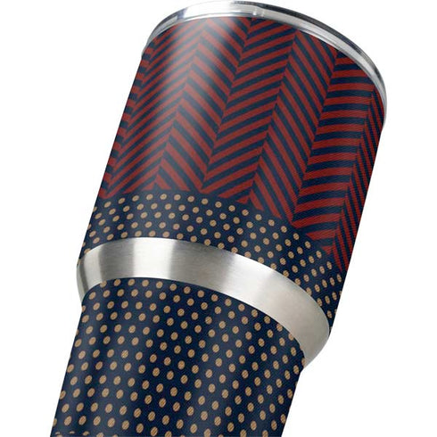 Blocked Polka Dot Chevron Yeti 30oz Rambler Tumbler Skin