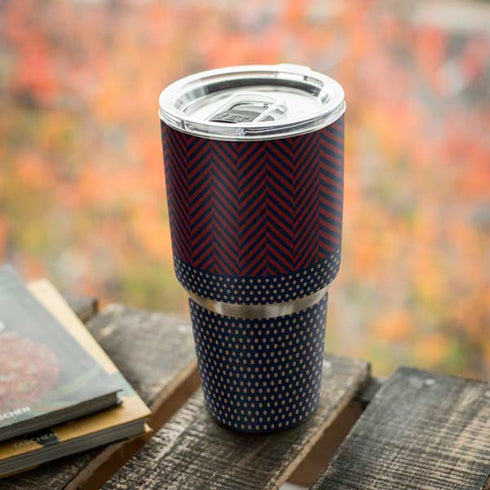 Blocked Polka Dot Chevron Yeti 30oz Rambler Tumbler Skin