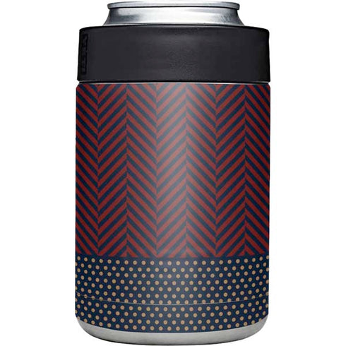 Blocked Polka Dot Chevron Yeti Colster Can Insulator Skin