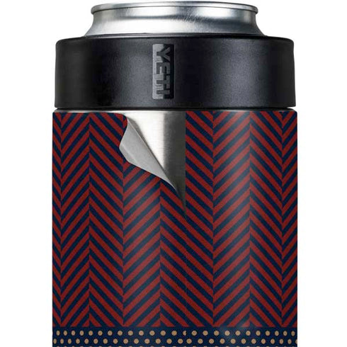 Blocked Polka Dot Chevron Yeti Colster Can Insulator Skin