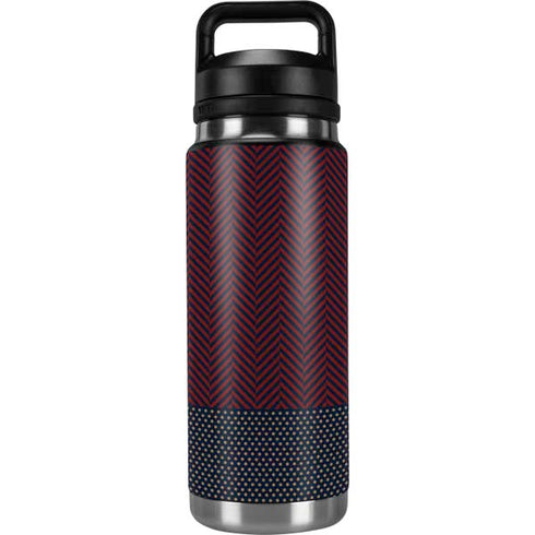 Blocked Polka Dot Chevron YETI Rambler 26oz Bottle Skin