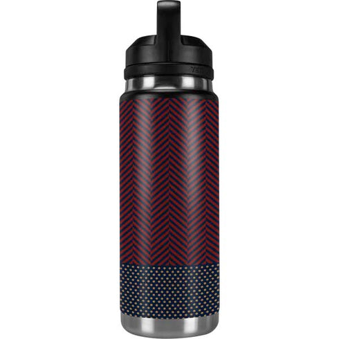 Blocked Polka Dot Chevron YETI Rambler 26oz Bottle Skin