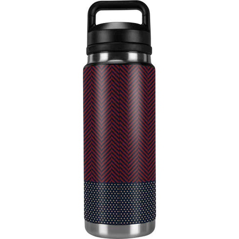 Blocked Polka Dot Chevron YETI Rambler 26oz Bottle Skin