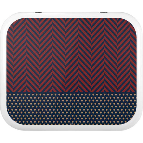 Blocked Polka Dot Chevron YETI Roadie 24 Hard Cooler Skin