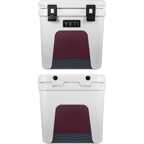 Blocked Polka Dot Chevron YETI Roadie 24 Hard Cooler Skin