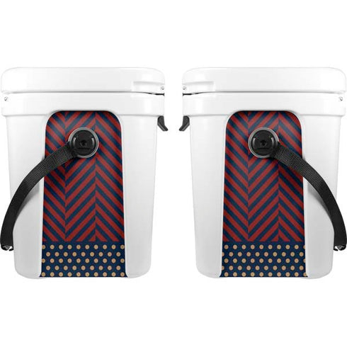 Blocked Polka Dot Chevron YETI Roadie 24 Hard Cooler Skin