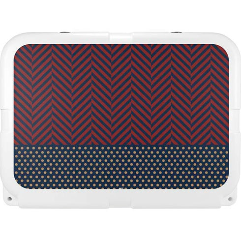 Blocked Polka Dot Chevron YETI Tundra 35 Hard Cooler Skin
