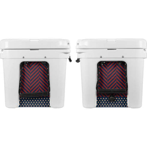 Blocked Polka Dot Chevron YETI Tundra 35 Hard Cooler Skin