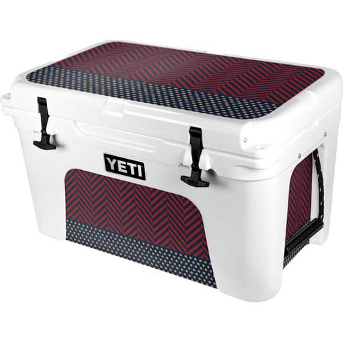 Blocked Polka Dot Chevron YETI Tundra 45 Hard Cooler Skin