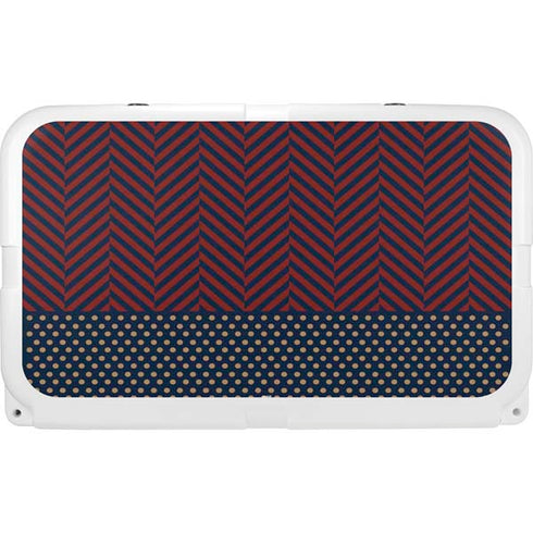 Blocked Polka Dot Chevron YETI Tundra 45 Hard Cooler Skin
