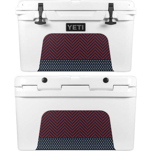 Blocked Polka Dot Chevron YETI Tundra 45 Hard Cooler Skin