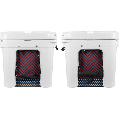 Blocked Polka Dot Chevron YETI Tundra 45 Hard Cooler Skin