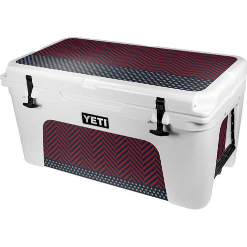 Blocked Polka Dot Chevron YETI Tundra 65 Hard Cooler Skin