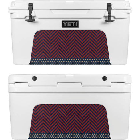 Blocked Polka Dot Chevron YETI Tundra 65 Hard Cooler Skin
