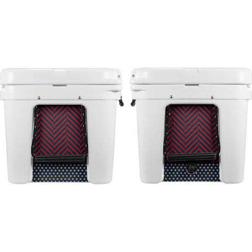 Blocked Polka Dot Chevron YETI Tundra 65 Hard Cooler Skin