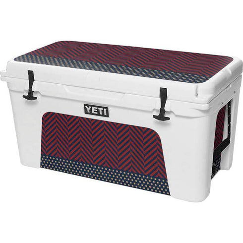 Blocked Polka Dot Chevron YETI Tundra 75 Hard Cooler Skin