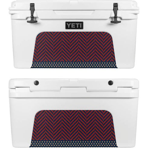 Blocked Polka Dot Chevron YETI Tundra 75 Hard Cooler Skin