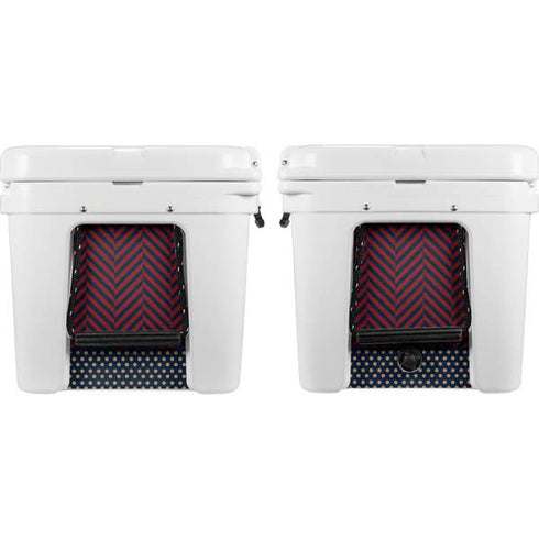 Blocked Polka Dot Chevron YETI Tundra 75 Hard Cooler Skin