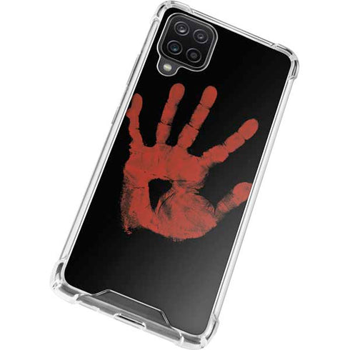 Bloody Handprint Galaxy A12 Clear Case