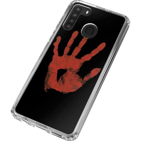 Bloody Handprint Galaxy A21 Clear Case