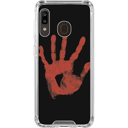 Bloody Handprint Galaxy A30 Clear Case
