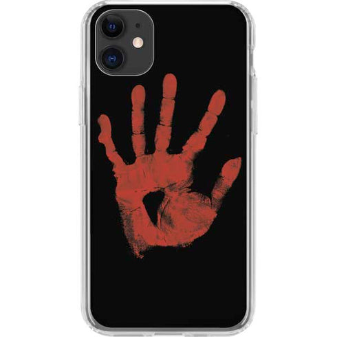 Bloody Handprint iPhone 11 Clear Case