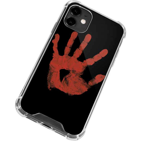 Bloody Handprint iPhone 12 Clear Case