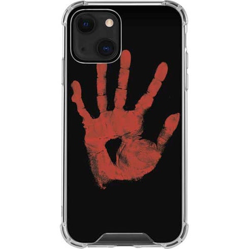 Bloody Handprint iPhone 14 Plus Clear Case