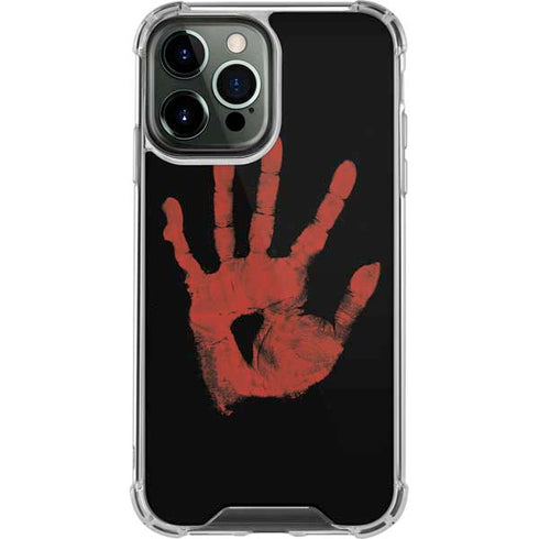 Bloody Handprint iPhone 14 Pro Max Clear Case