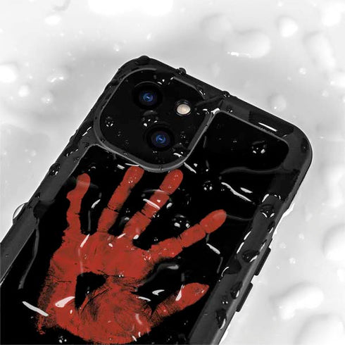 Bloody Handprint iPhone 15 Plus Waterproof Case