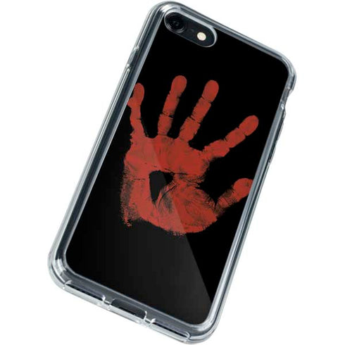 Bloody Handprint iPhone SE (2nd & 3rd Gen) Clear Case