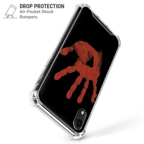 Bloody Handprint iPhone XR Clear Case