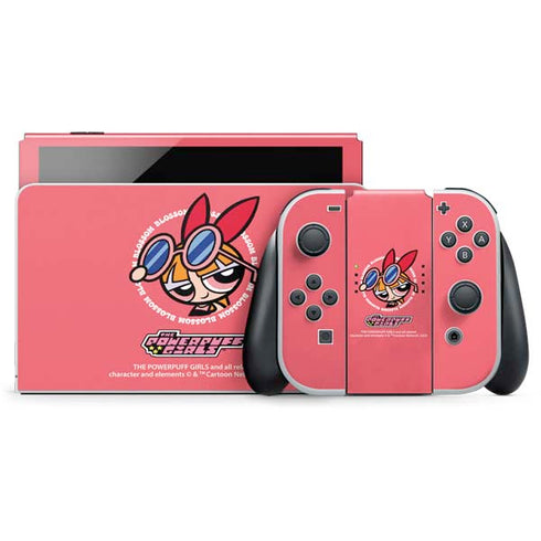 Cartoon Network Powerpuff Girls Blossom Nintendo Switch OLED (2021) Skin